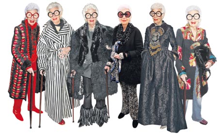 Iris Apfel, 90-year-old New York fashion icon: Photo by The Guardian